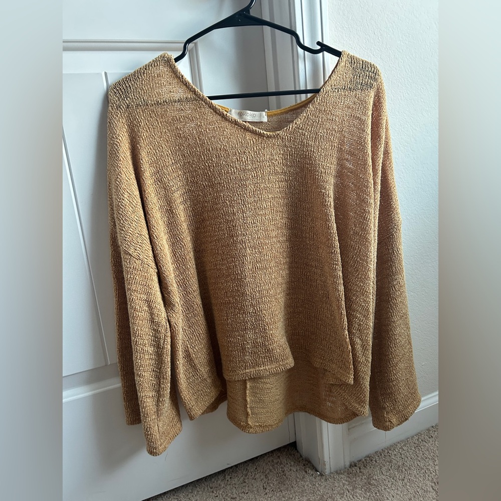Women's Yellow Oversized Sweater